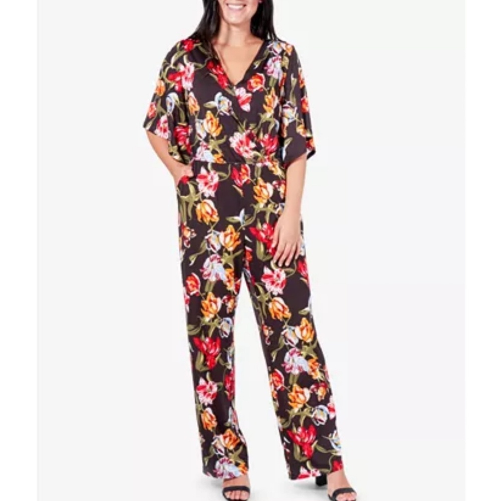 NY Collection

Printed Surplice Kimono Jumpsuit